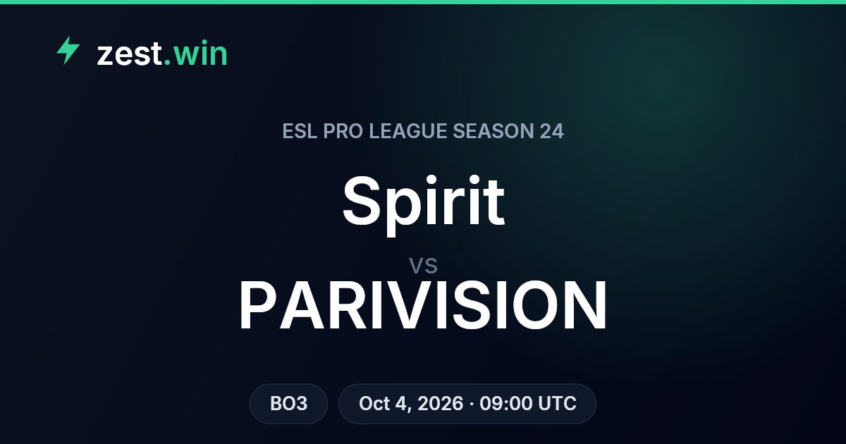 Spirit vs PARIVISION Prediction — ESL Pro League Season 24