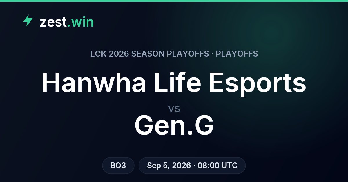 Hanwha Life Esports vs Gen.G Prediction — LCK 2026 Playoffs