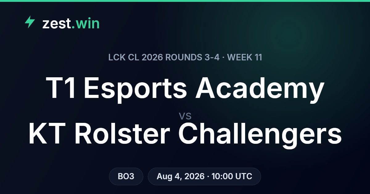 T1 Esports Academy vs KT Rolster Challengers: LCK CL Week 11 Preview