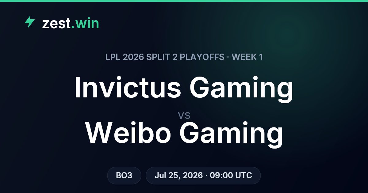 Invictus Gaming vs Weibo Gaming LPL Playoffs Preview – July 25
