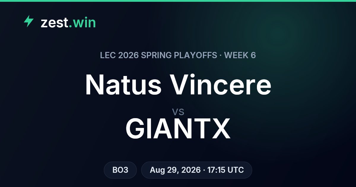 Natus Vincere vs GIANTX Prediction — LEC 2026 Spring Playoffs