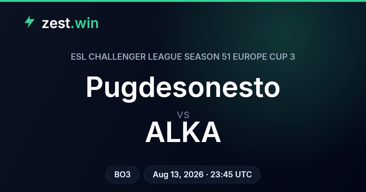 Pugdesonesto vs ALKA Prediction – ESL Challenger League Europe Cup 3