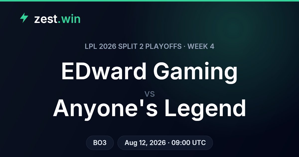 EDward Gaming vs Anyone's Legend – LPL 2026 Playoffs Best-of-3 Prediction