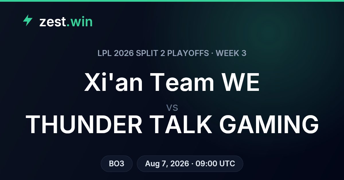 Xi'an Team WE vs THUNDER TALK GAMING: LPL Playoffs Bo3 Preview