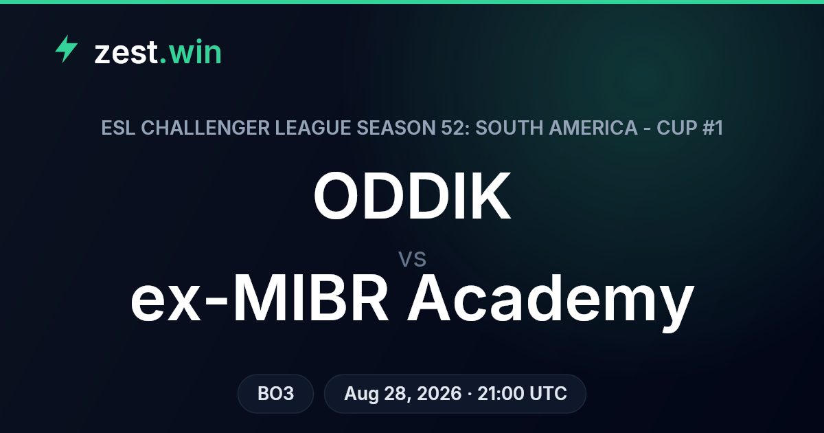 ODDIK vs ex-MIBR Academy Prediction — ESL Challenger League S52