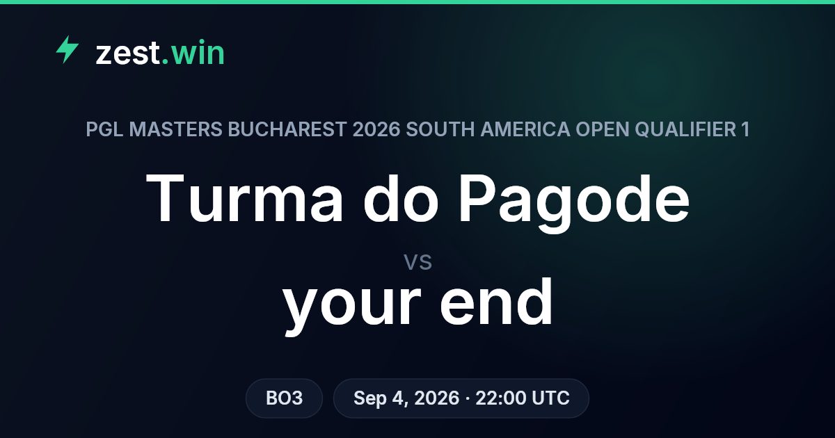 Turma do Pagode vs your end Prediction — PGL Masters Bucharest Q1