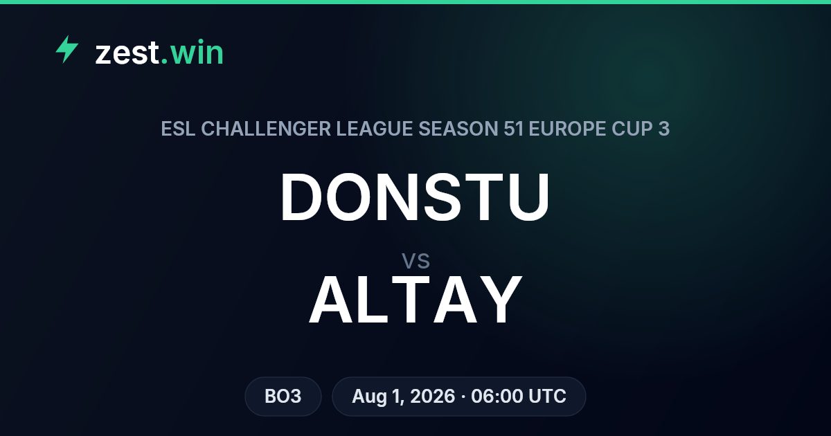 DONSTU vs ALTAY: ECL Season 51 Europe Cup 3 Prediction
