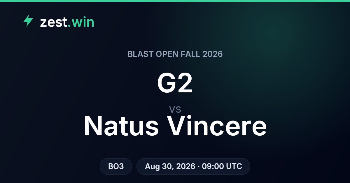 G2 vs Natus Vincere Prediction — BLAST Open Fall 2026