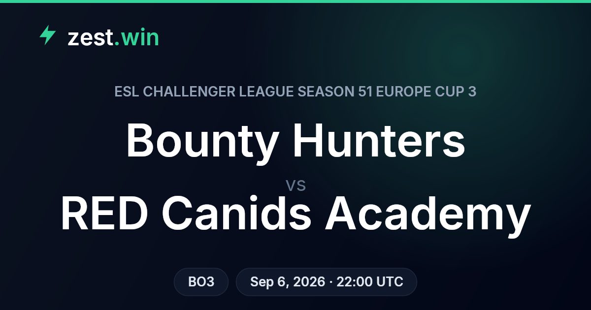 Bounty Hunters vs RED Canids Academy Prediction — ECL S51 EU C3