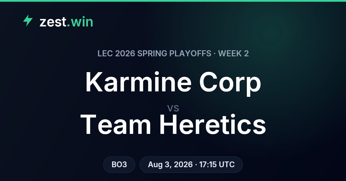 Karmine Corp vs Team Heretics Prediction – LEC 2026 Spring Playoffs