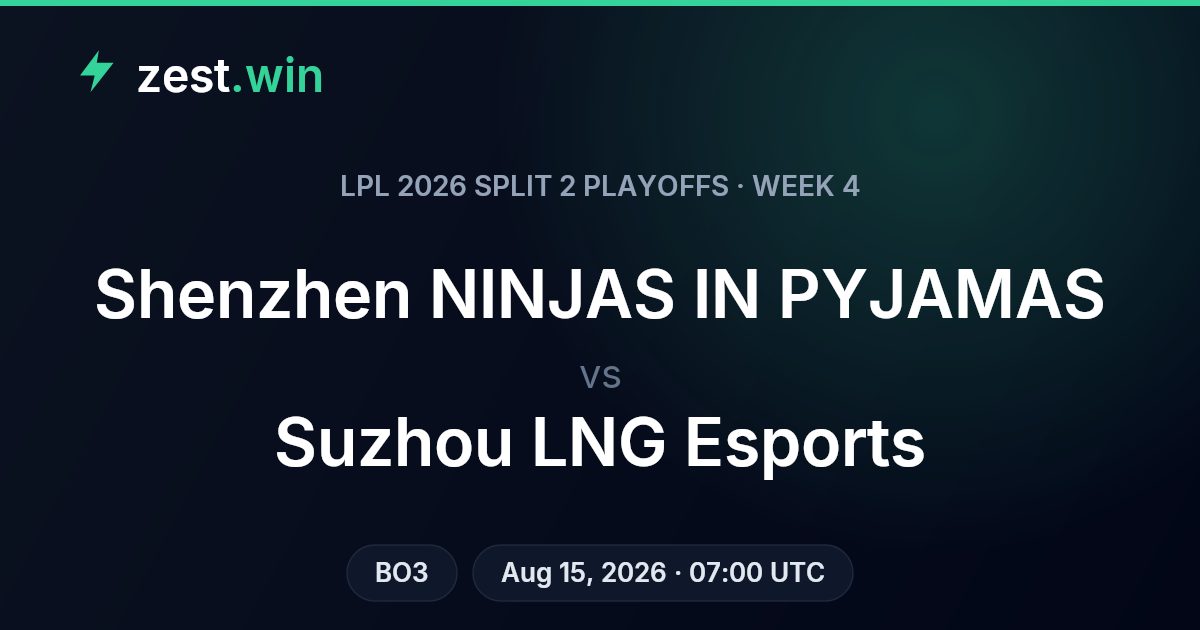 Shenzhen NINJAS IN PYJAMAS vs Suzhou LNG Esports: LPL Playoffs Prediction