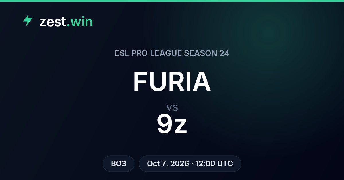 FURIA vs 9z: model gives FURIA 61% in ESL Pro League