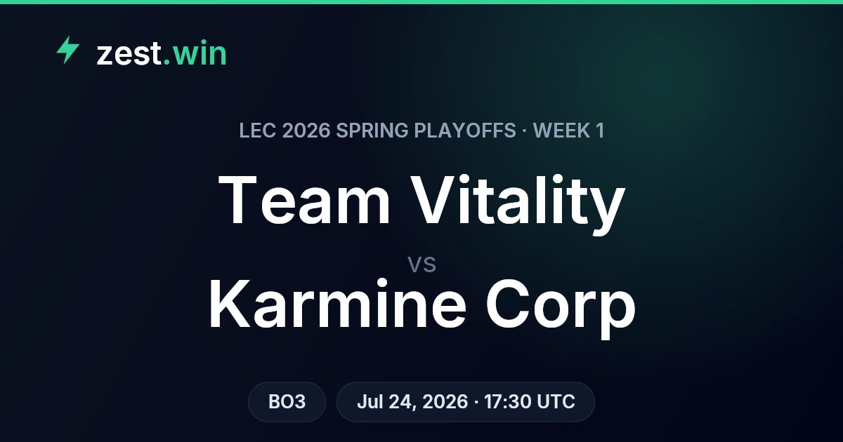 Team Vitality vs Karmine Corp: LEC Spring Playoffs Bo3 Preview