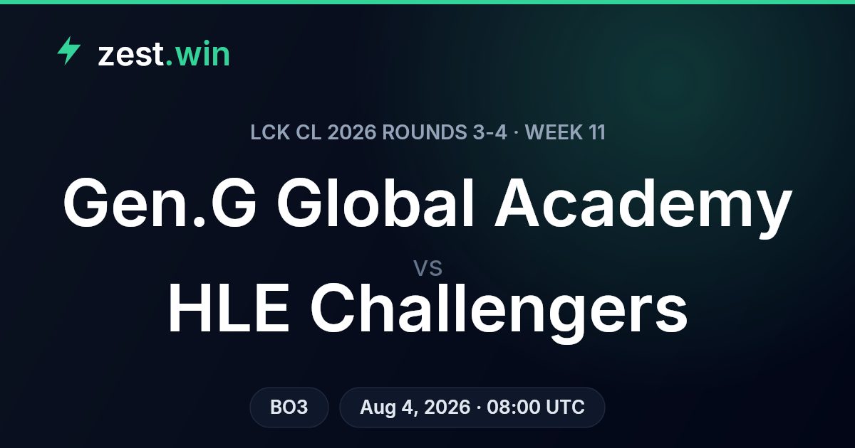 Gen.G Global Academy vs HLE Challengers: LCK CL 2026 Preview