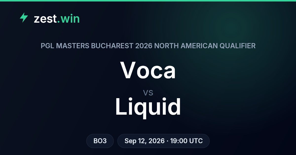 Voca vs Liquid Prediction — PGL Masters Bucharest 2026