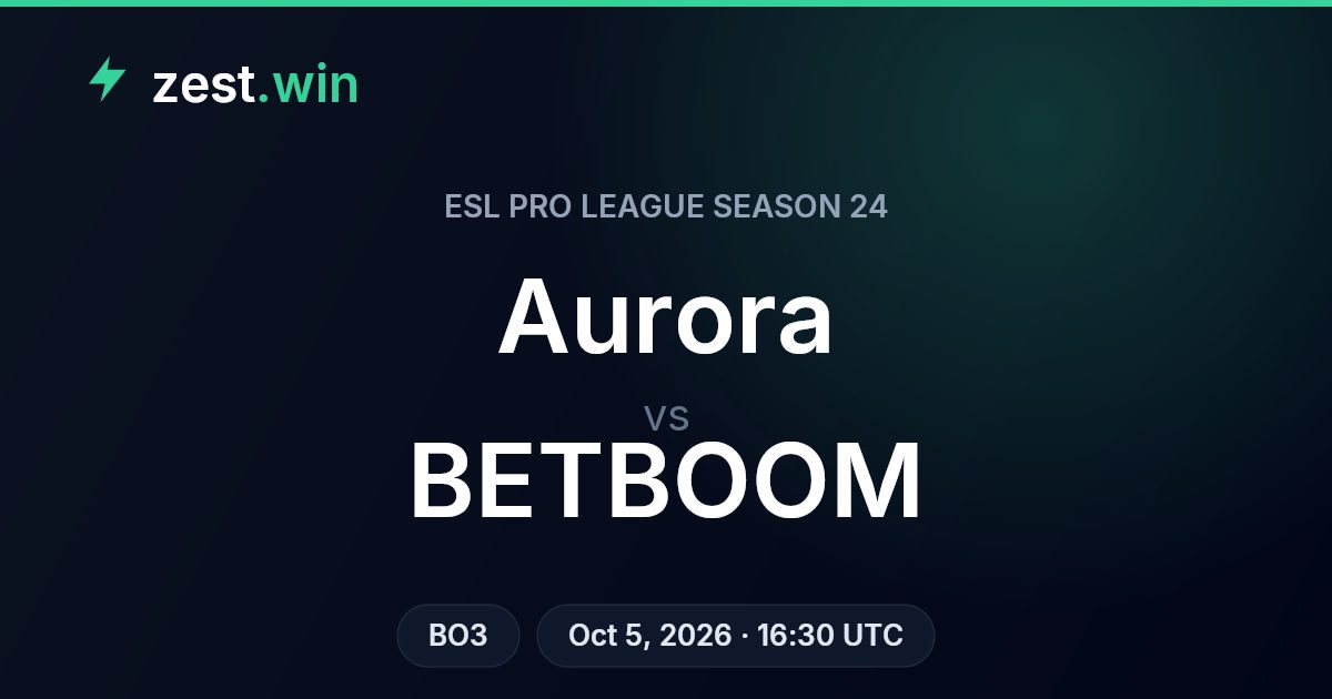Aurora vs BETBOOM Prediction — ESL Pro League Season 24