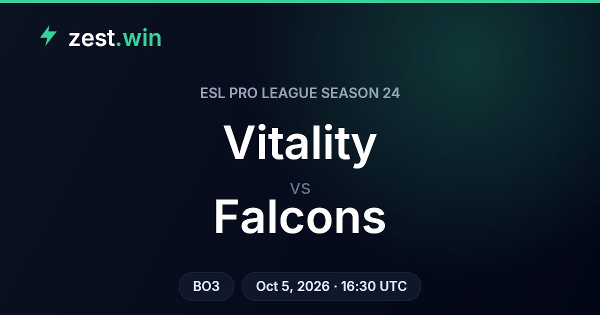 Vitality vs Falcons Prediction — ESL Pro League Season 24