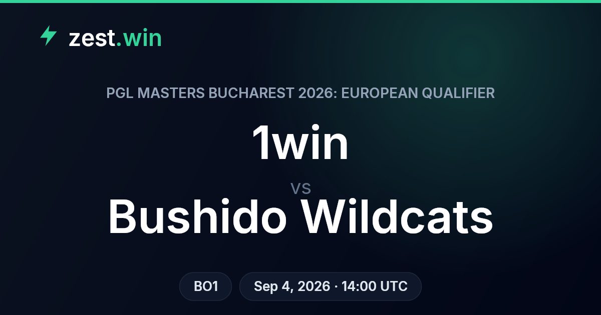 1win vs Bushido Wildcats: Prediction - PGL Bucharest Qualifier