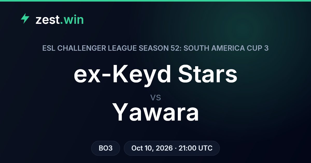 ex-Keyd Stars vs Yawara: model edges 57% in ESL BO3