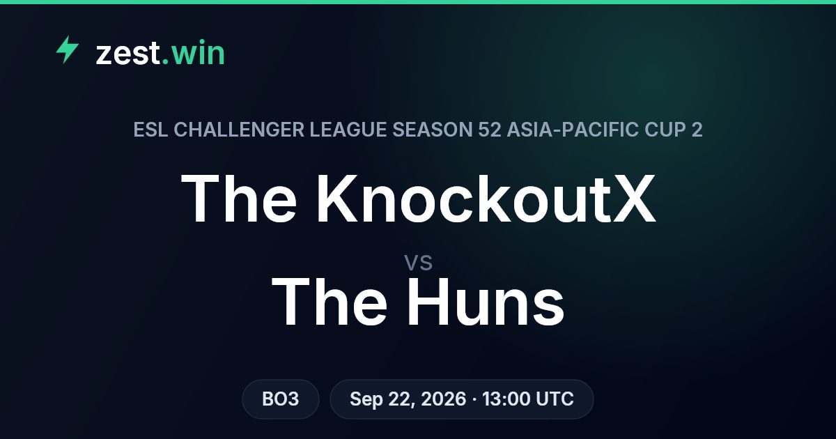 The KnockoutX vs The Huns Prediction — ESL Challenger League