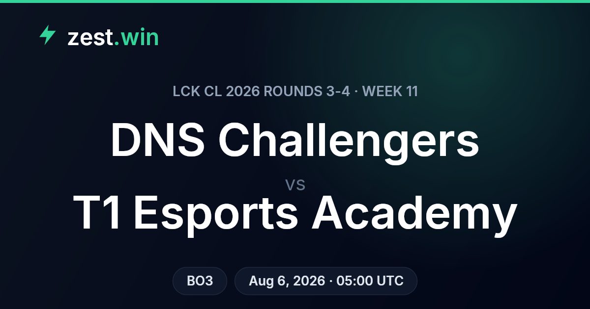DNS Challengers vs T1 Esports Academy: LCK CL 2026 Week 11 Prediction