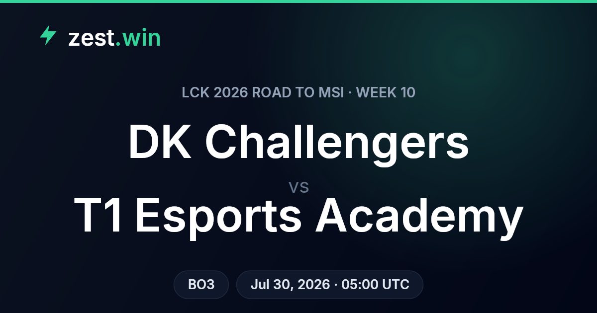 DK Challengers vs T1 Esports Academy LCK Road to MSI Week 10 – T1 Academy Favored