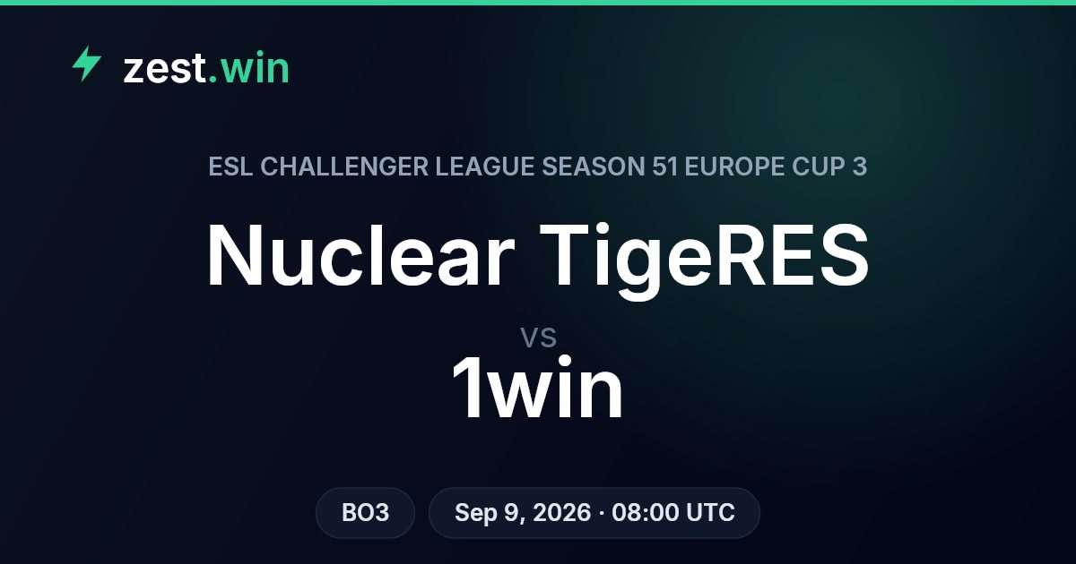 Nuclear TigeRES vs 1win Prediction — ECL S51 Europe Cup 3