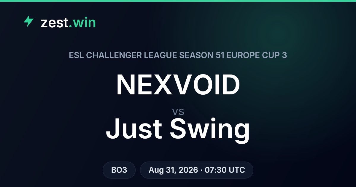 NEXVOID vs Just Swing Prediction — ESL Challenger League S51
