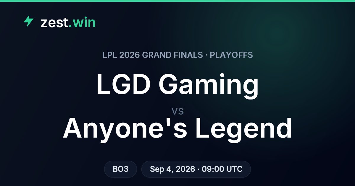 LGD Gaming vs Anyone's Legend Prediction — LPL 2026 Grand Finals