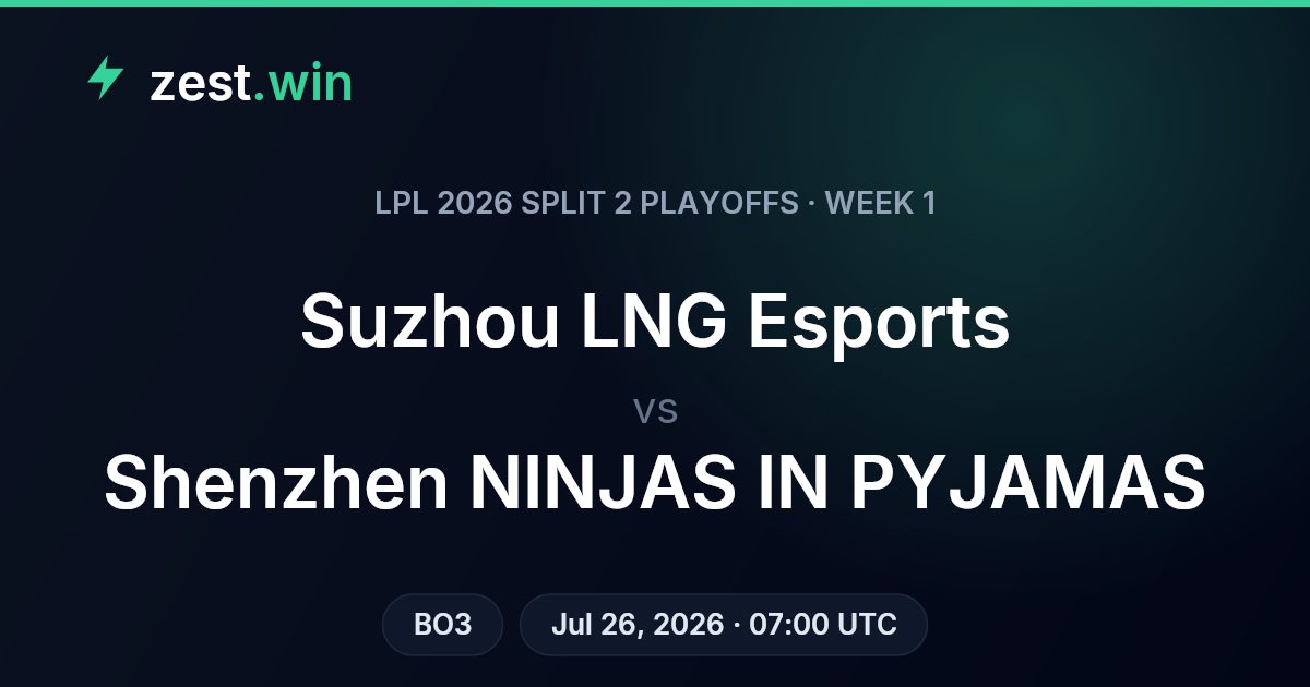 LNG vs NINJAS IN PYJAMAS LPL Playoffs: Model Backs NIP in Bo3 Clash