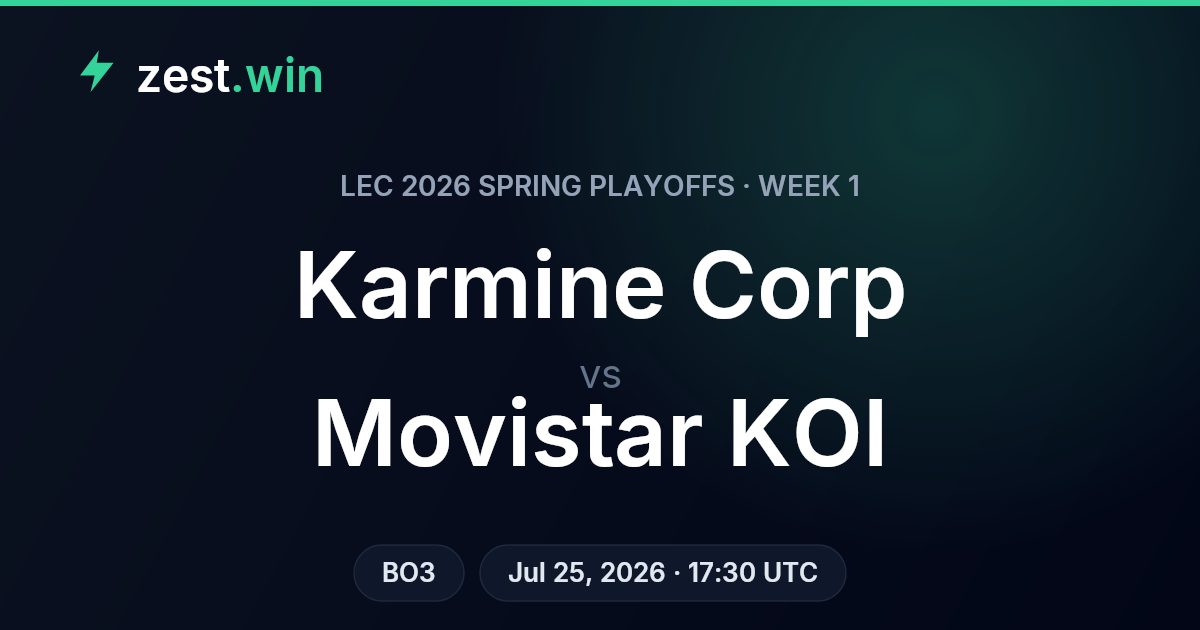 Karmine Corp vs Movistar KOI: LEC Playoffs Preview – Can KOI Break the Losing Streak?