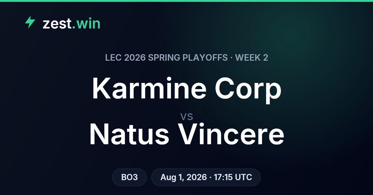 Karmine Corp vs Natus Vincere – LEC 2026 Spring Playoffs Week 2 Preview