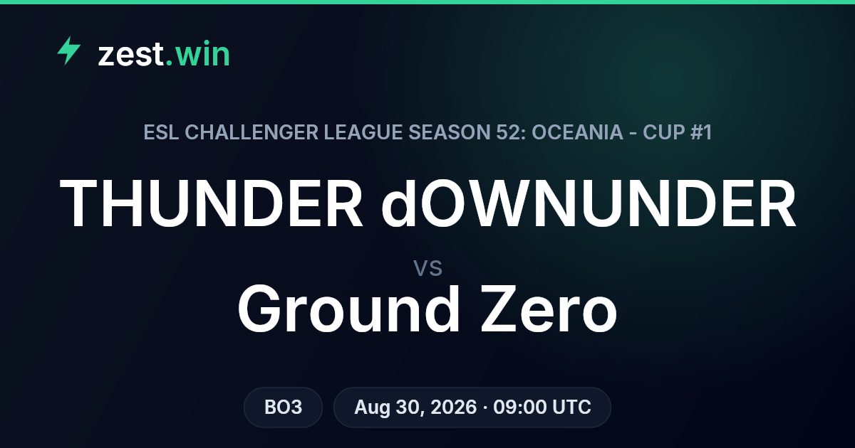 THUNDER dOWNUNDER vs Ground Zero Prediction — ECL Season 52