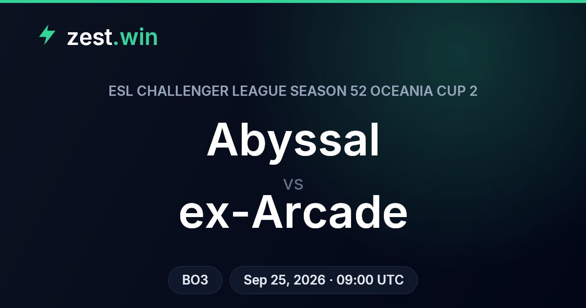 Abyssal vs ex-Arcade Prediction — Challenger League Oceania