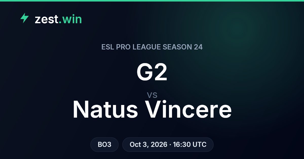 G2 vs Natus Vincere Prediction — ESL Pro League Season 24