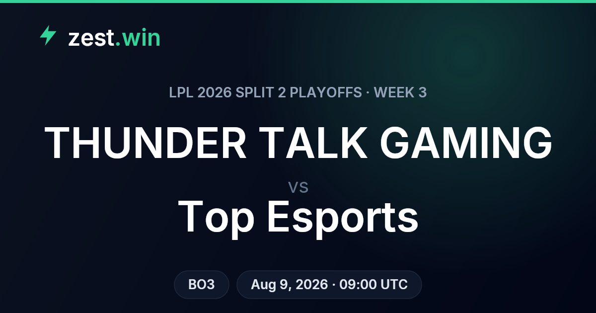 THUNDER TALK GAMING vs Top Esports: LPL Playoffs Prediction