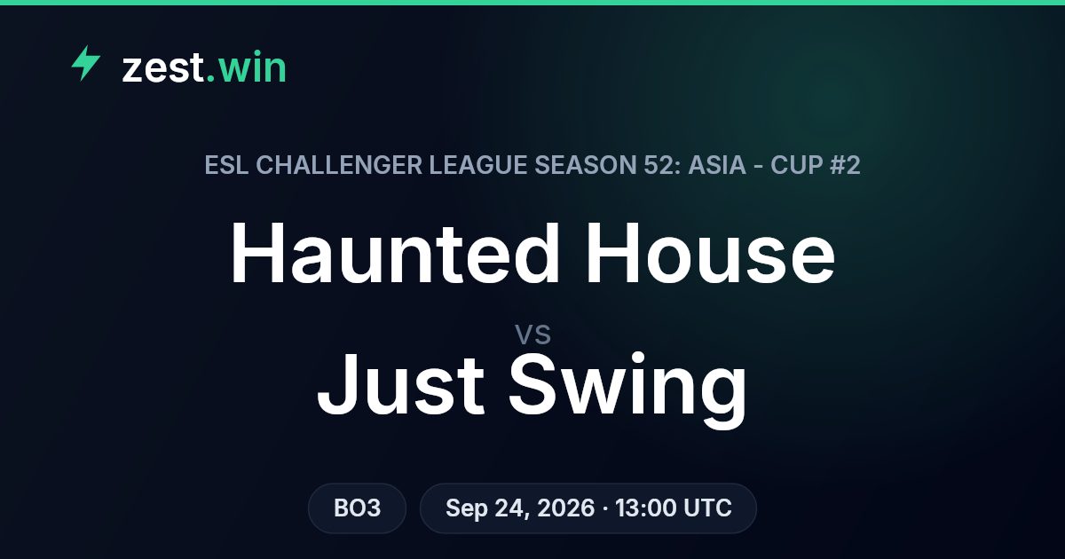 Haunted House vs Just Swing Prediction — ESL Challenger League