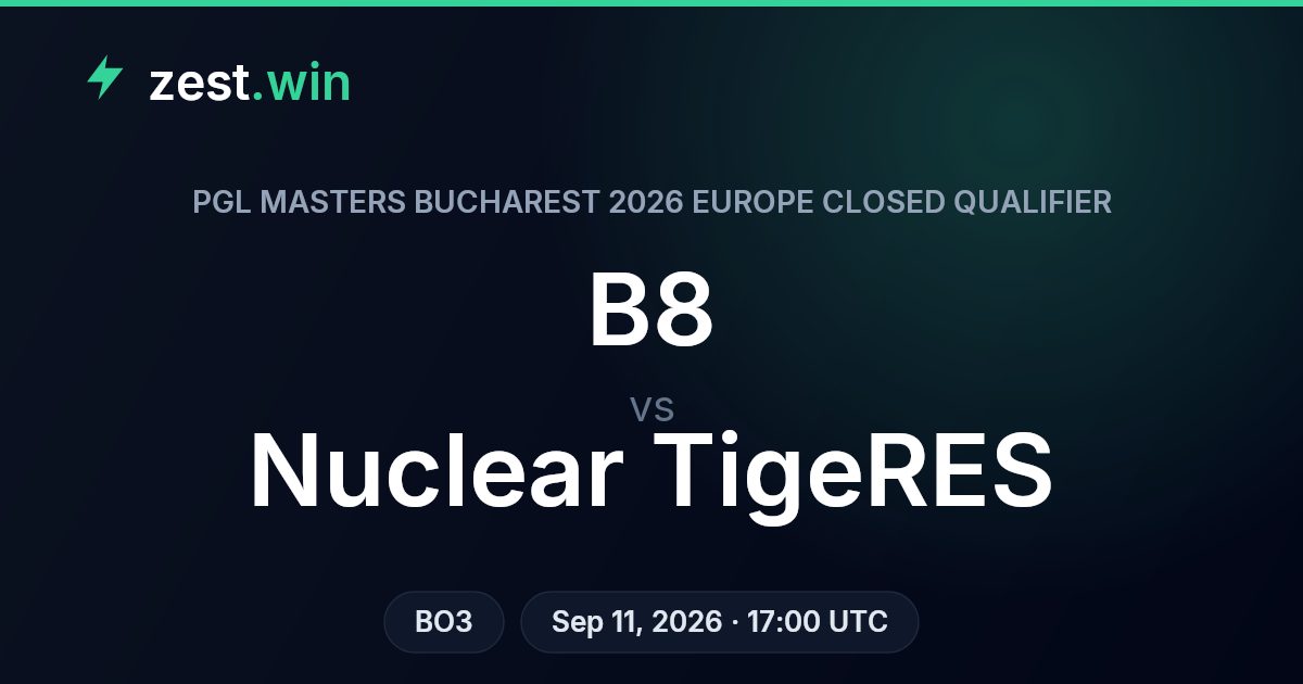 B8 vs Nuclear TigeRES Prediction — PGL Bucharest Qualifier