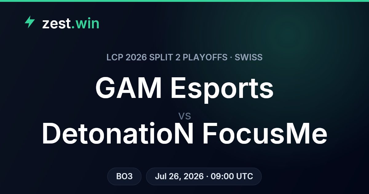 GAM Esports vs DetonatioN FocusMe: LCP 2026 Swiss Prediction