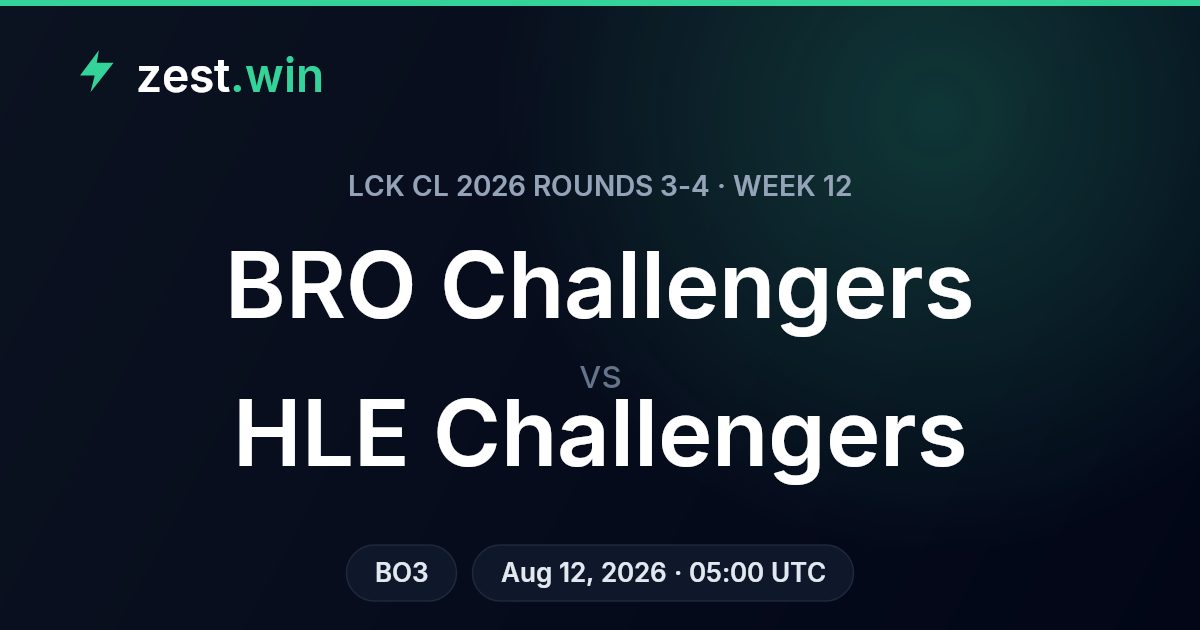 BRO Challengers vs HLE Challengers: LCK CL Week 12 Series Prediction
