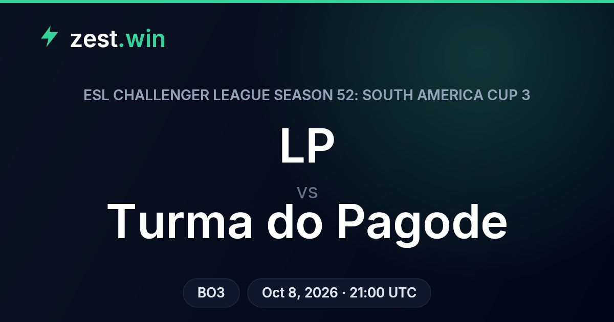 LP vs Turma do Pagode: Model Edges 60% in the Series