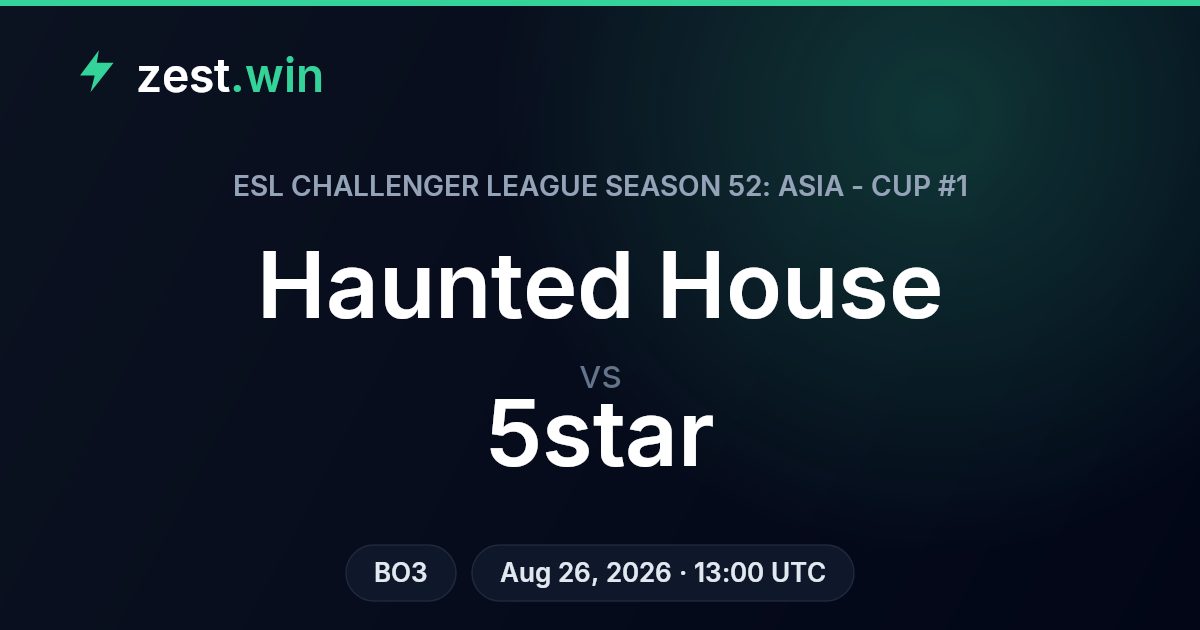 Haunted House vs 5star Prediction — ECL S52 Asia Cup #1