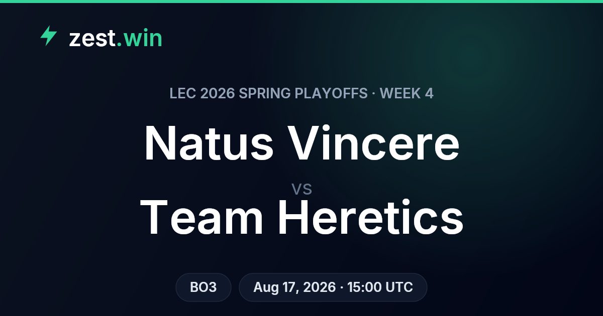 Natus Vincere vs Team Heretics: LEC 2026 Spring Playoffs Week 4 Prediction
