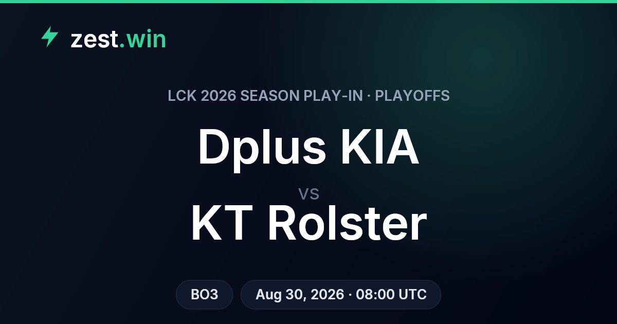 Dplus KIA vs KT Rolster Prediction — LCK 2026 Play-In