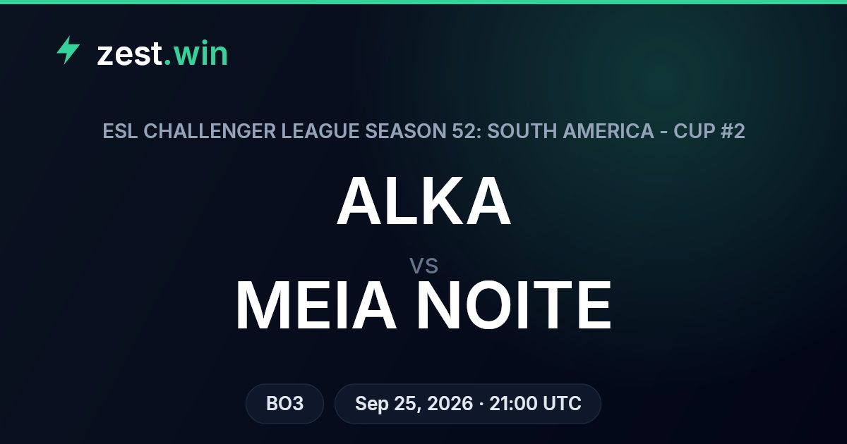 ALKA vs MEIA NOITE Prediction — ESL Challenger League