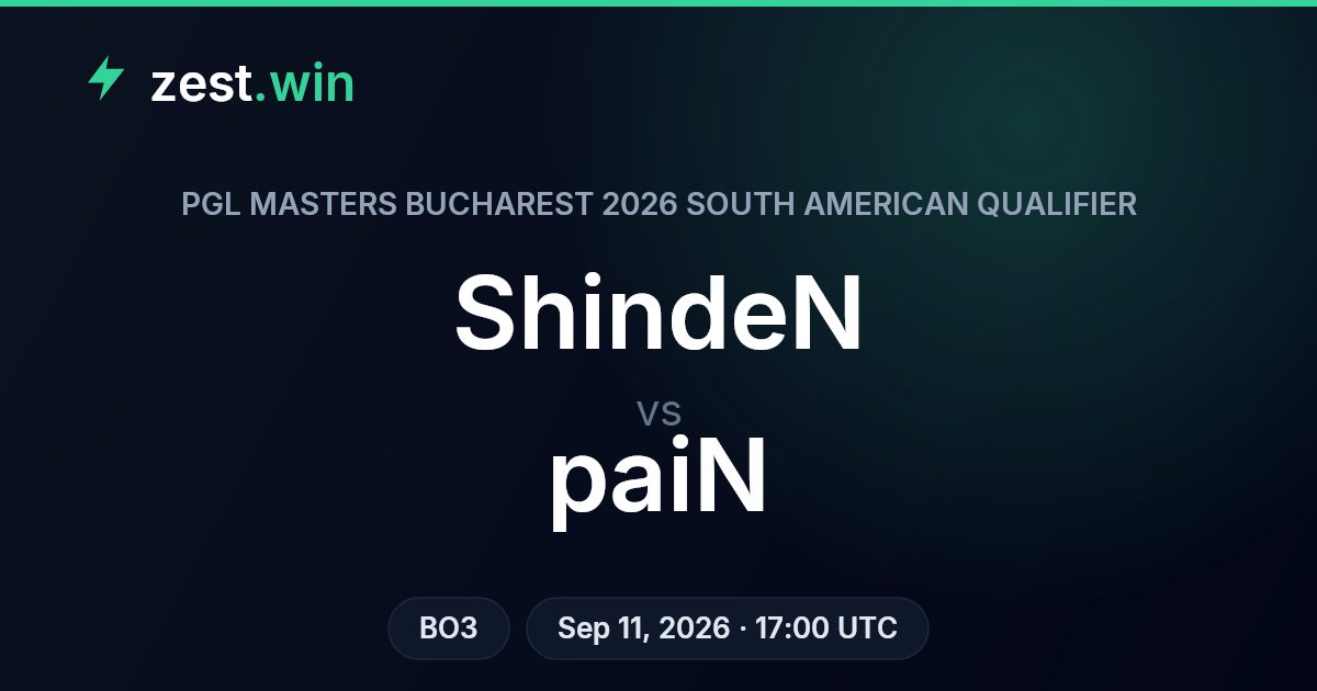 ShindeN vs paiN Prediction — PGL Bucharest SA Qualifier