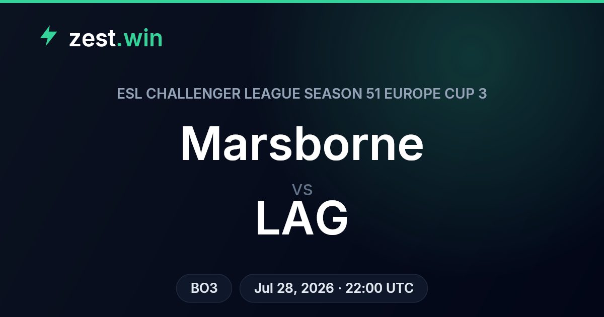 Marsborne vs LAG Prediction: ESL Challenger League Match Preview