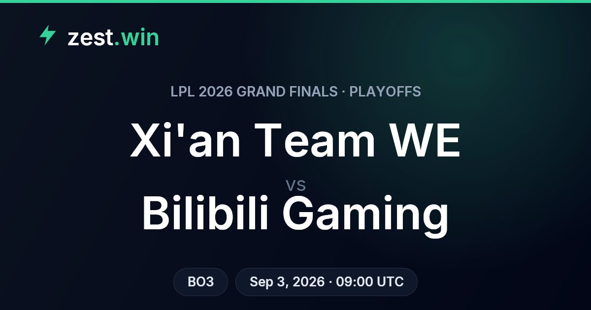 Xi'an Team WE vs Bilibili Gaming Prediction — LPL Grand Finals