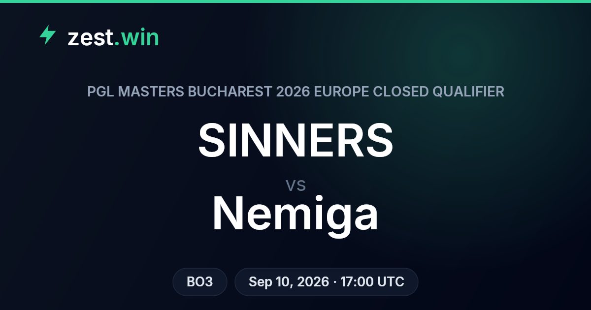 SINNERS vs Nemiga Prediction — PGL Bucharest Closed Qualifier