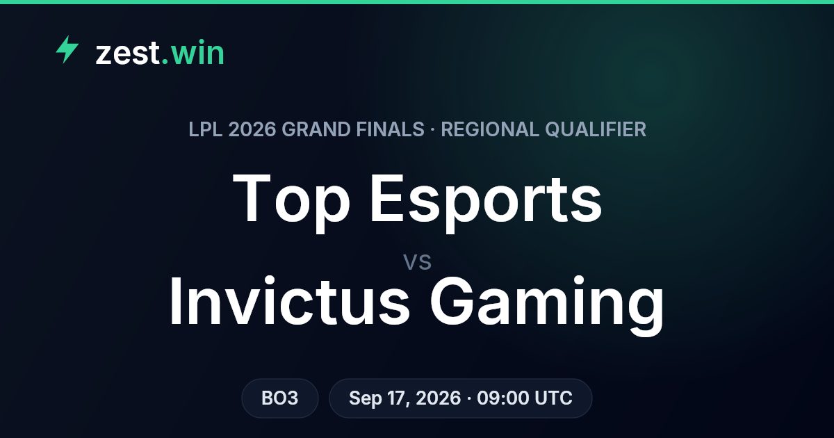 Top Esports vs Invictus Gaming Prediction — LPL 2026 Grand Finals